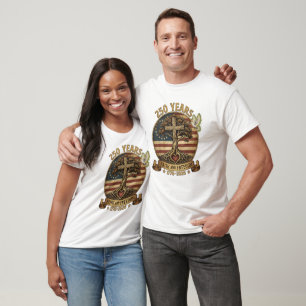 250 Jahre Glaube und Freiheit Christlich T-Shirt