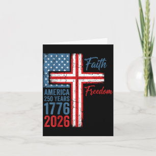 250 Jahre Glaube und Freiheit christlich USA 250. Karte
