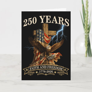250 Jahre Glaube und Freiheit Christlich USA 250. Karte