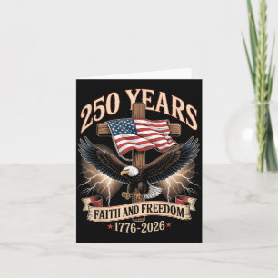 250 Jahre Glaube und Freiheit Christlich USA 250. Karte