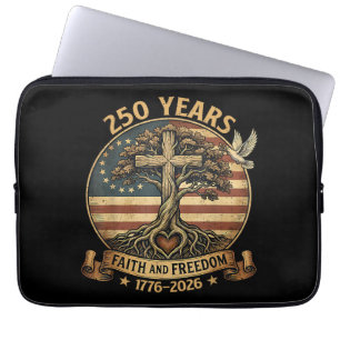 250 Jahre Glaube und Freiheit Christlich USA 250. Laptopschutzhülle