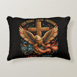 250 Jahre Glauben und Freiheit Patriotischer Adler Dekokissen