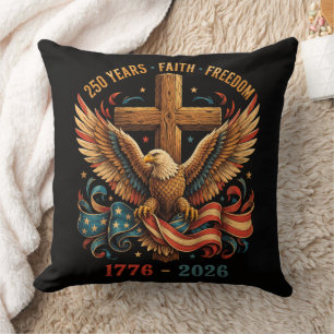 250 Jahre Glauben und Freiheit Patriotischer Adler Kissen