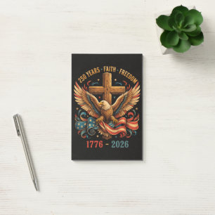 250 Jahre Glauben und Freiheit Patriotischer Adler Post-it Klebezettel