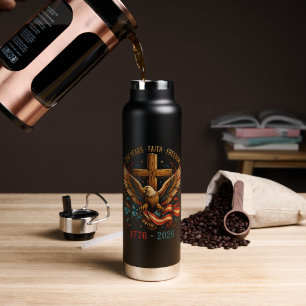 250 Jahre Glauben und Freiheit Patriotischer Adler Trinkflasche