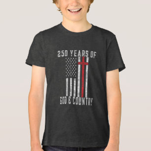 250 Jahre Gott & Vaterland Patriotisches Design Tri-Blend Shirt