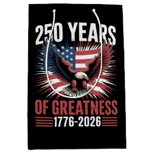 250 Jahre Größe 1776 2026 250. Jubiläum Mittlere Geschenktüte