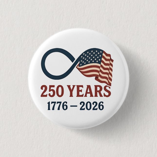 250 Jahre Jahrestag 1776-2026 USA Patriotic Button (Vorderseite)