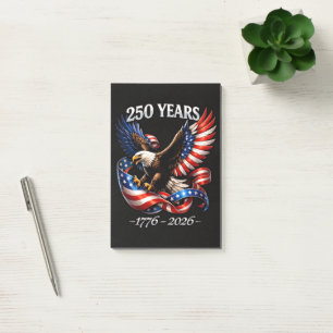 250 Jahre Jubiläum Adler Amerikanische Flagge Post-it Klebezettel
