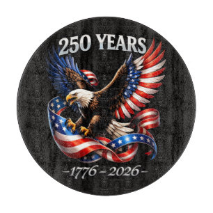 250 Jahre Jubiläum Adler Amerikanische Flagge Schneidebrett