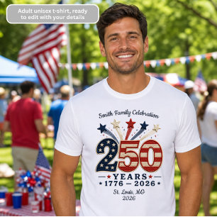 250-Jahre-Jubiläums-Patriotisches-T-Shirt 1776-202 T-Shirt