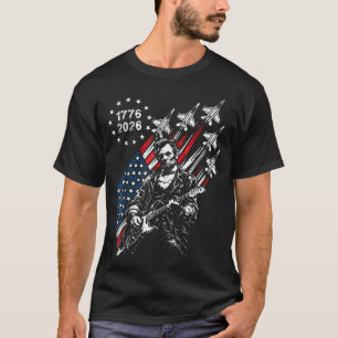 250 Jahre Kampfjets US-Flagge Abe Lincoln T-Shirt