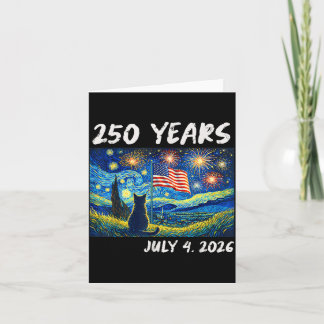 250 Jahre Katze Sternennacht 4. Juli 250. Jubiläum Karte
