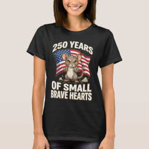 250 Jahre Kleine Tapfere Herzen Maus Kunst T-Shirt