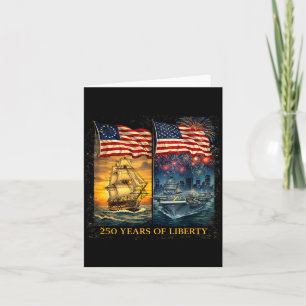 250 Jahre Liberty Patriotisches Schiff Illustratio Karte