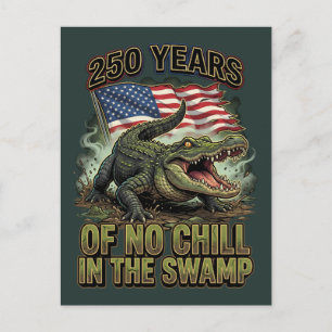 250 Jahre ohne Abkühlung im Sumpf Alligator Postkarte
