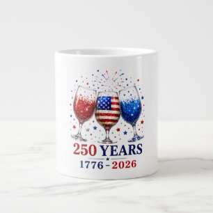 250 Jahre patriotische Weinglas-Feier Jumbo-Tasse