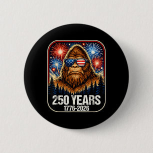 250 Jahre Patriotischer Bigfoot 1776-2026 250. Button