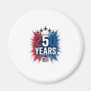 250 Jahre patriotisches Jets-Jubiläums-Vektordesig Magnet