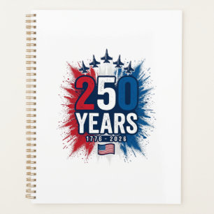 250 Jahre patriotisches Jets-Jubiläums-Vektordesig Planer
