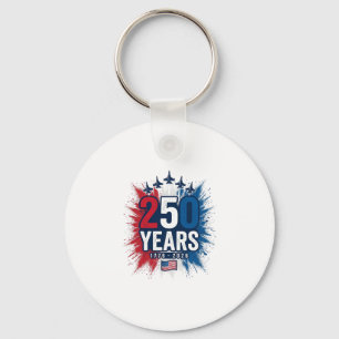 250 Jahre patriotisches Jets-Jubiläums-Vektordesig Schlüsselanhänger