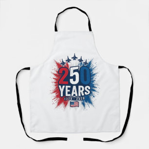 250 Jahre patriotisches Jets-Jubiläums-Vektordesig Schürze