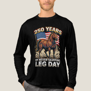 250 Jahre patriotisches Pferd ohne Überspringen vo Tri-Blend Shirt