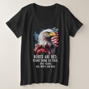 250 Jahre Rot Weiß & Blau Patriotisch Große Größe T-Shirt