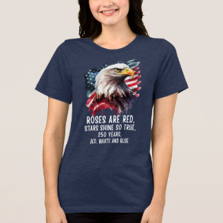 250 Jahre Rot Weiß & Blau Patriotisch Tri-Blend Shirt