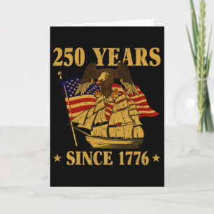 250 Jahre seit 1776 Patriotische Amerikaner Stolz Karte
