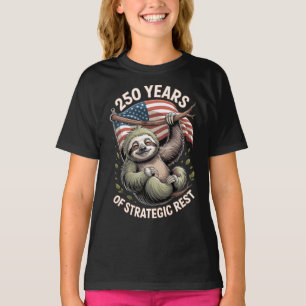 250 Jahre Strategische Ruhe Faultier Kunst T-Shirt