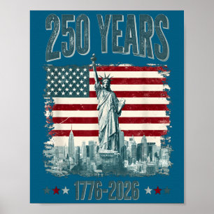250 Jahre Unabhängigkeit 250. Jubiläum 25. Juli Poster