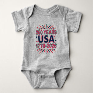 250 Jahre USA   1776-2026 Halbjahr Baby Strampler