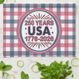 250 Jahre USA   1776-2026 Halbjahr Geschirrtuch
