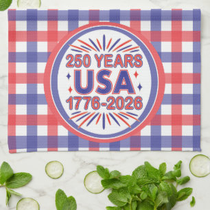 250 Jahre USA   1776-2026 Halbjahr Geschirrtuch