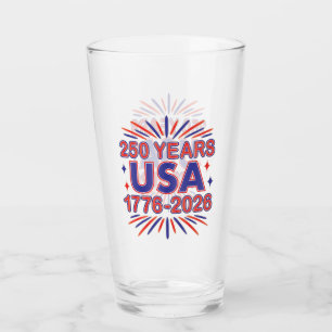 250 Jahre USA 1776-2026 Halbjahr Glas
