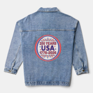 250 Jahre USA   1776-2026 Halbjahr Jeansjacke