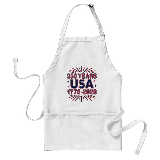 250 Jahre USA | 1776-2026 Halbjahr Schürze (Vorne)