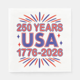 250 Jahre USA 1776-2026 Halbjahr Serviette