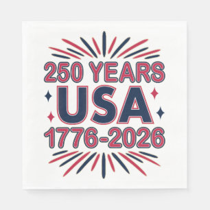 250 Jahre USA 1776-2026 Halbjahr Serviette