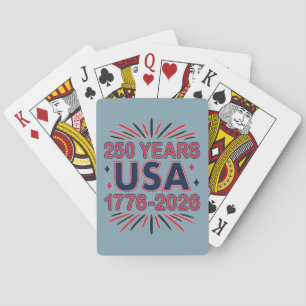 250 Jahre USA   1776-2026 Halbjahr Spielkarten