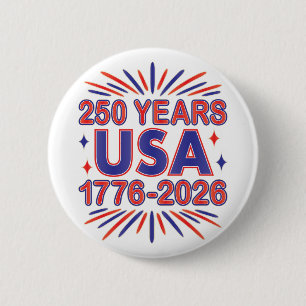 250 Jahre USA   1776–2026 Semiquincentennial Button