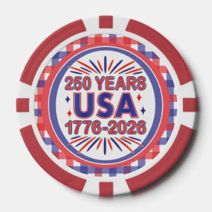 250 Jahre USA   1776–2026 Semiquincentennial Pokerchips