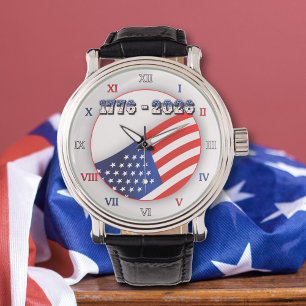250 Jahre USA Freiheit 1776-2026 Patriotisch Armbanduhr