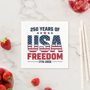 250 Jahre USA Freiheit 1776 2026 Patriotisch Serviette