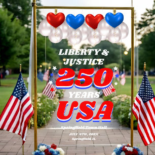 250 Jahre USA Freiheits- und Gerechtigkeitsfeier Acrylschild