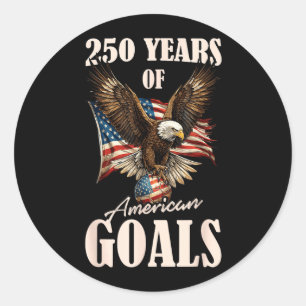250 Jahre USA Fußball Adler 250. Jubiläum 4. Runder Aufkleber