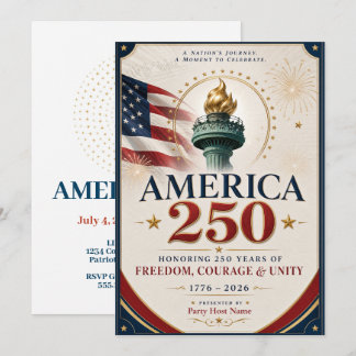 250 Jahre USA-Jubiläum Einladung