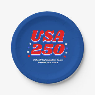 250 Jahre USA-Party Individuelle patriotische Arti Pappteller