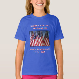 250 Jahre USA Patriotic Blue Kids T-Shirt